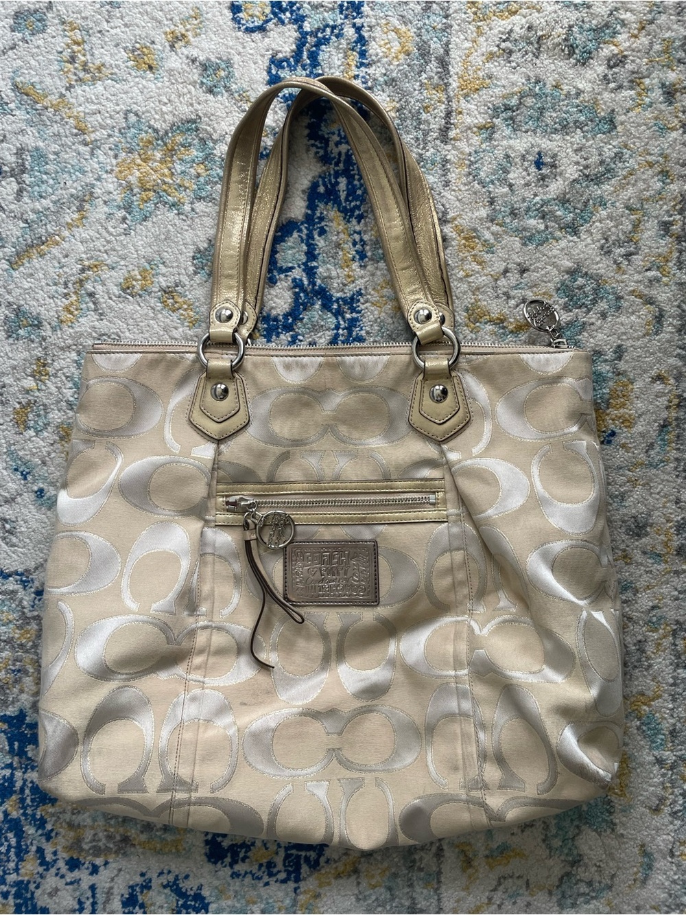 Coach Y2K Signature Tote Bag in Champagne